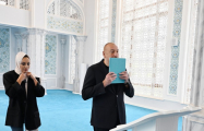Президент и первая леди приняли участие в открытии Зангиланской мечети