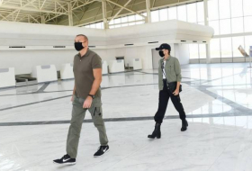 Президент Ильхам Алиев и Мехрибан Алиева ознакомились с условиями, созданными в международном аэропорту Физули