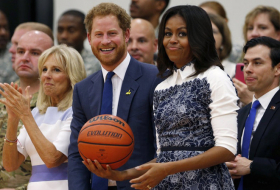 Мишель Обама и принц Гарри посетили баскетбольный матч - ФОТО