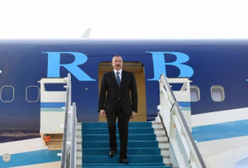 Ильхам Алиев прибыл в Стамбул (ФОТО)
