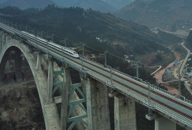 В Китае построен первый в мире ж/д арочный мост