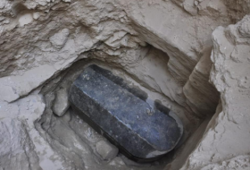 В Египте обнаружен черный гранитный саркофаг

