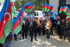 Азербайджанцы Европы провели в Брюсселе акцию в поддержку Президента Азербайджана
