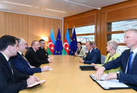 Ильхам Алиев встретился с президентом Совета EC Дональдом Туском- ФОТО