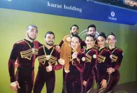 Команда Азербайджана вышла в финал Чемпионата Европы по аэробной гимнастике в программе аэро-данс
