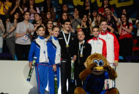  В Баку наградили победителей Чемпионата Европы по аэробной гимнастике 