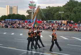 Азербайджанские военнослужащие приняли участие в военном параде в Минске
