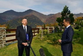Ильхам Алиев ответил на вопросы корреспондентов телеканалов 