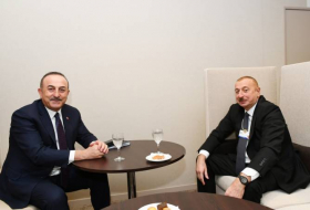 Ильхам Алиев встретился c министром иностранных дел Турции
