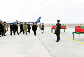 В Нахчыванском международном аэропорту состоялась церемония встречи шехидов - ФОТО
