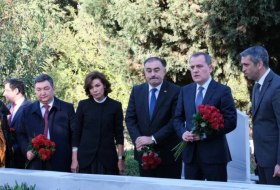 Джейхун Байрамов посетил могилу внучки Алимардан бея Топчубашова в Стамбуле