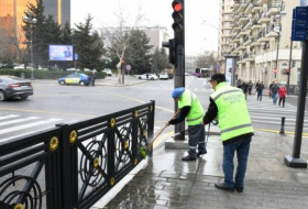 Работы по благоустройству центральных улиц Баку будут завершены в ближайшее время -ФОТО
