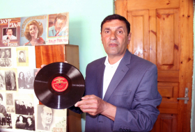 Житель Лянкярана хранит в своем доме уникальные пластинки
