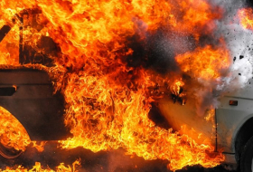 В Джалилабаде загорелся автомобиль