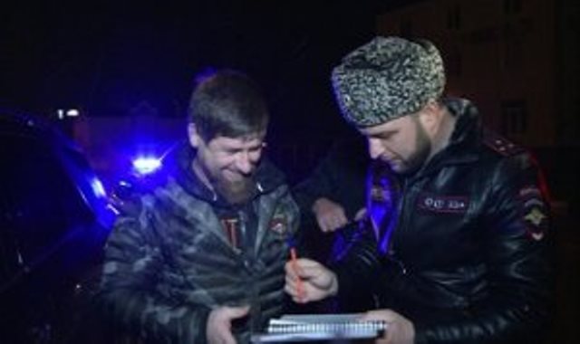 Дорожная полиция  оштрафовалa Кадырова 