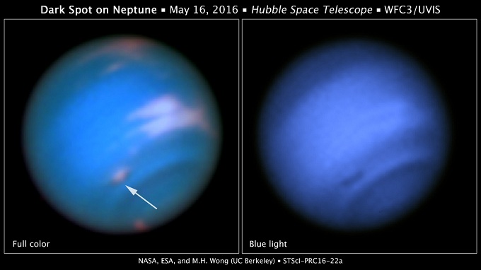 На Нептуне обнаружили новое темное пятно