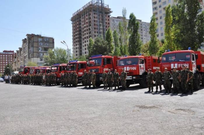Первый состав пожарно-спасательного отряда возвратился из Грузии