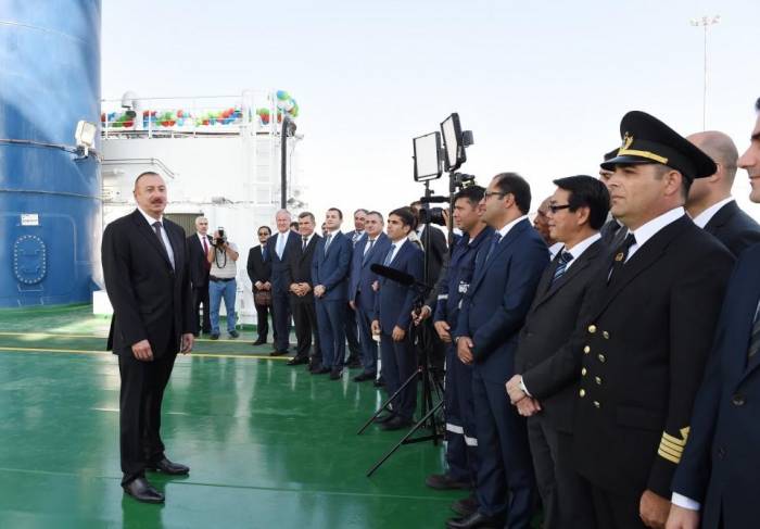 Ильхам Алиев: Строительство судна “Ханкенди” демонстрирует мощь Азербайджана