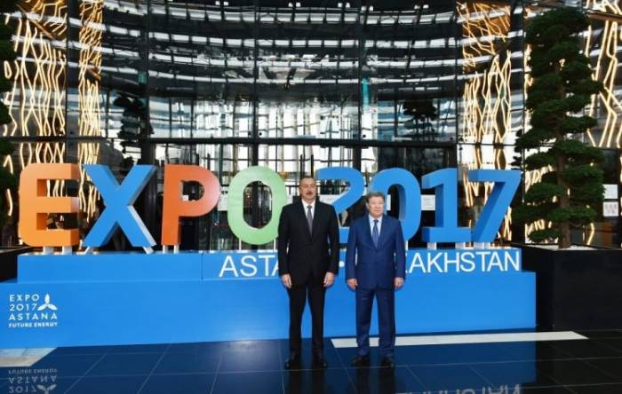 «Expo 2017 Astana»: Президент Ильхам Алиев ознакомился с павильонами Азербайджана- ФОТО