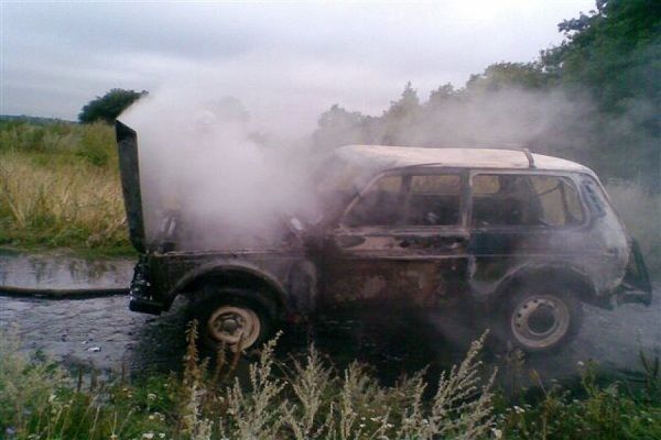 Автомобиль должностного лица сгорел в Загатале