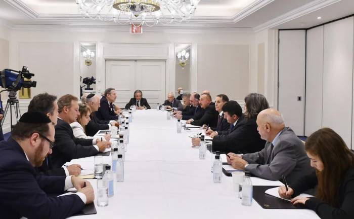 Ильхам Алиев встретился с представителями еврейских организаций Америки
