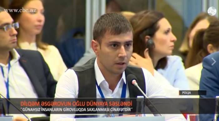 Сын Дильгама Аскерова выступил на саммите ОБСЕ: "Армяне похитили моего отца"