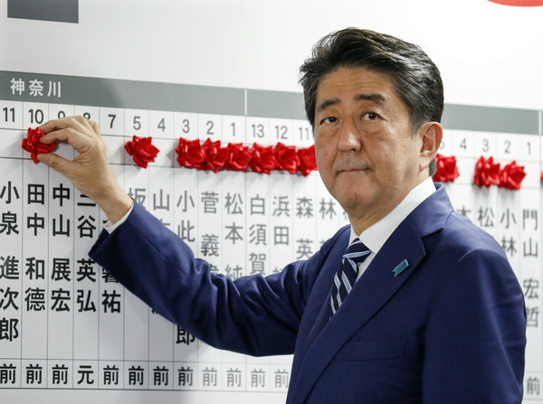 Абэ победил на выборах в Японии