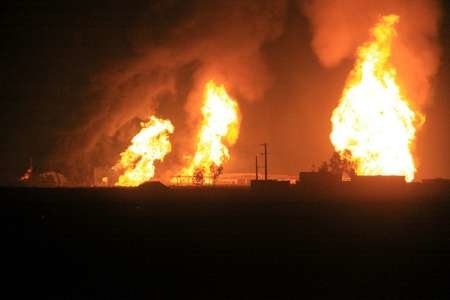Пожар на нефтеперерабатывающем заводе в Тегеране