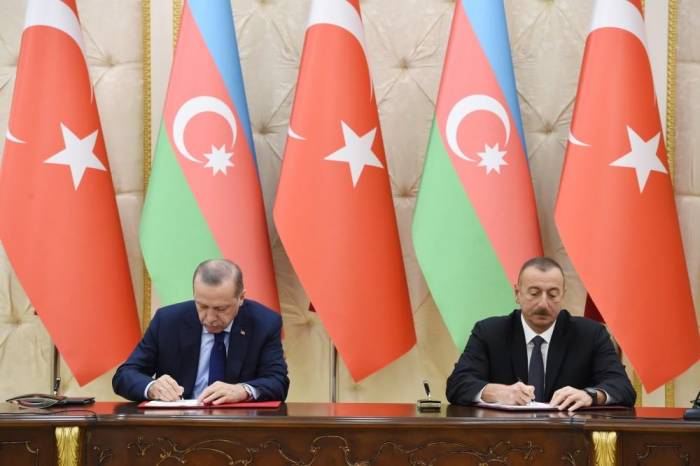 Церемония подписания азербайджано-турецких документов (ФОТО)