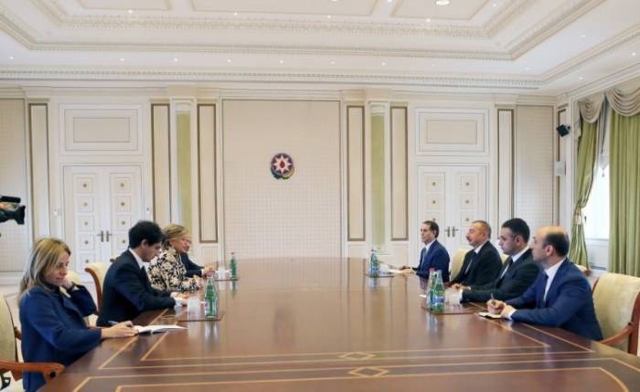 Ильхам Алиев принял делегацию Сената Италии