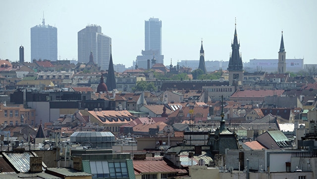 В центре Праги горит отель