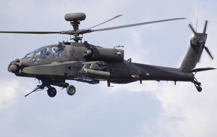 В Калифорнии упал военный вертолет "Apache"