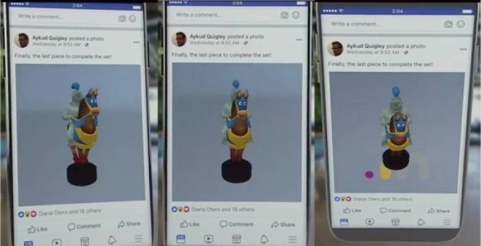В Facebook появилась возможность делать 3D-посты