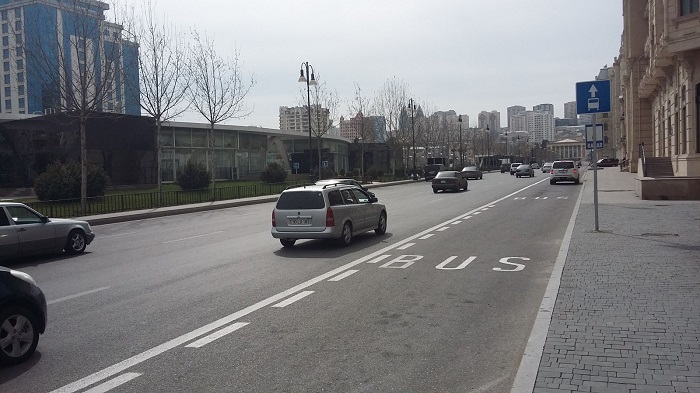 В Баку для автобусов выделяют отдельные полосы - ФОТО-КАРТА