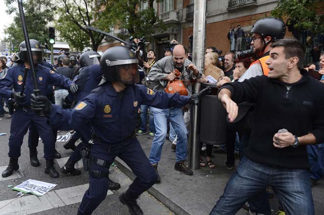 Беспорядки в Мадриде: 6 задержанных