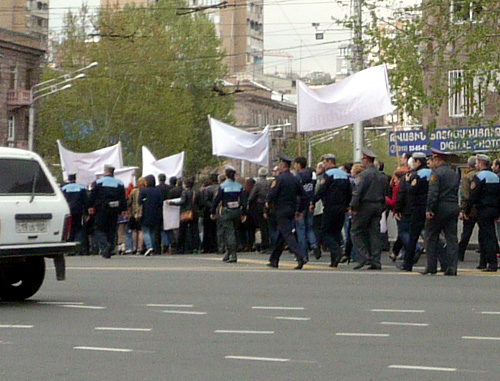 В Ереване проходит акция протеста журналистов