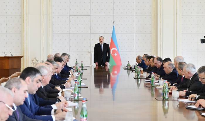 Выступление президента Азербайджана на заседание Кабмина - ФОТО