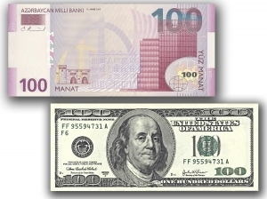 Объявлен курс доллара в Азербайджане на 1 мая
