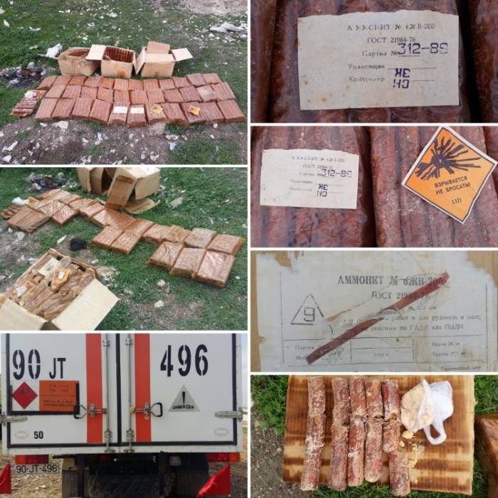 В Гейгельском районе обнаружено 73 кг взрывчатых веществ - ФОТО
