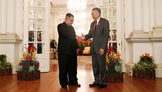 Ким Чен Ын встретился с премьер-министром Сингапура