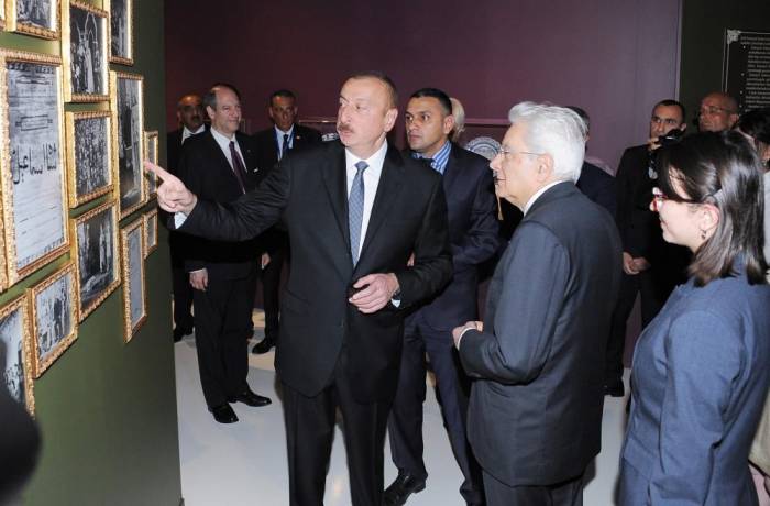 Президенты Азербайджана и Италии в Центре Гейдара Алиева - ФОТО