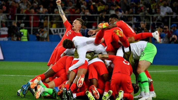 Сборная Англии победила команду Колумбии