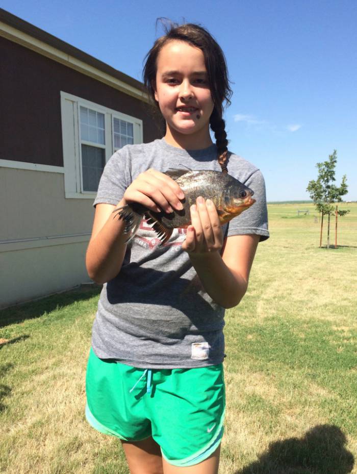 11-летняя девочка поймала рыбу с человеческими зубами - ФОТО 
