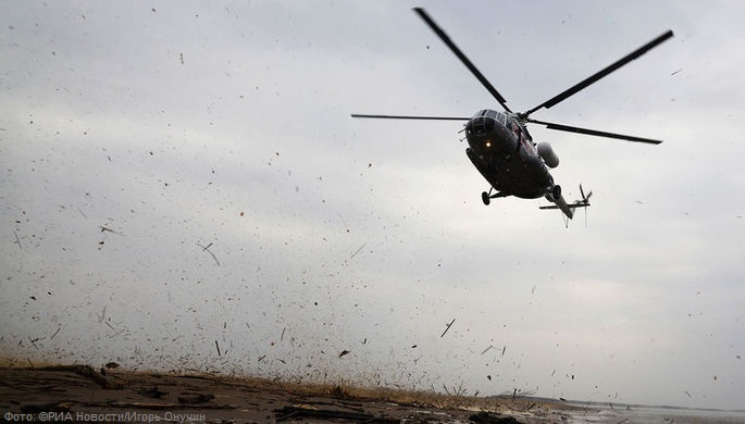 В Киргизии упал вертолет
