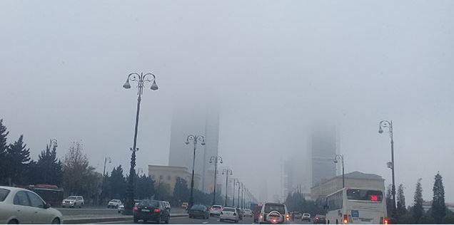 В Баку будет слабый пыльный туман