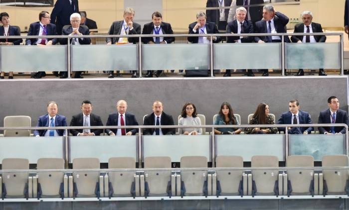 Президент и Первый вице-президент Азербайджана, президенты России и Монголии на ЧМ по дзюдо в Баку - ФОТО