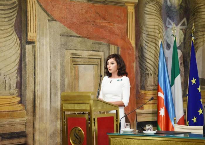 Мехрибан Алиева: Надеюсь, что Италия как действующий председатель ОБСЕ сыграет большую роль в урегулировании нагорно-карабахского конфликта - ФОТО