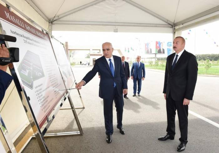 Ильхам Алиев на открытии Масаллинского промышленного квартала - ФОТО
