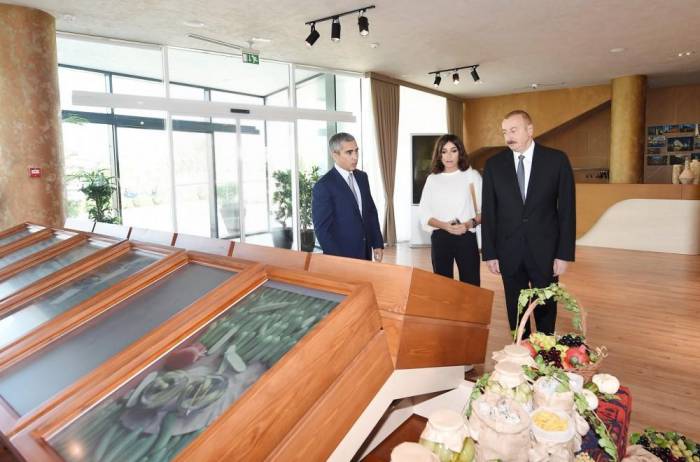 Ильхам Алиев и Мехрибан Алиева ознакомились с национальным павильоном с выставки «Милан Экспо 2015» - ФОТО 