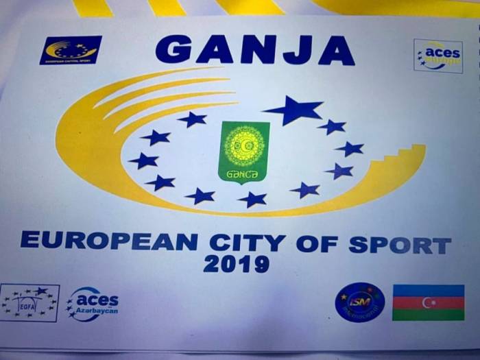 Гянджа приняла официальный флаг титула Спортивного города Европы - ФОТО

